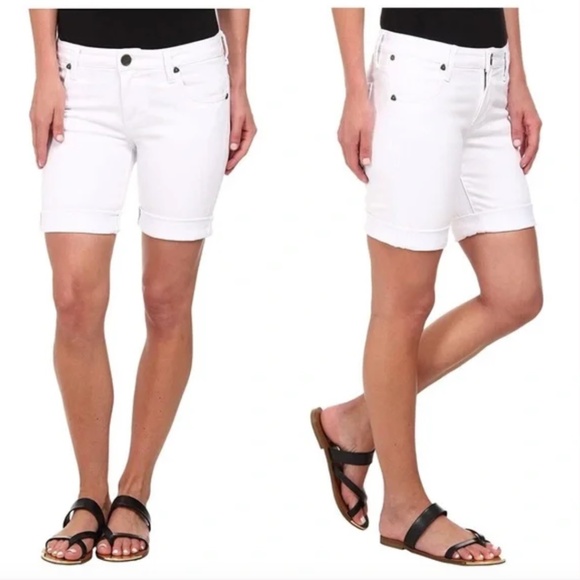 Kut from the Kloth Pants - Kut from the Kloth Catherine Boyfriend Shorts in White
